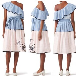 Hemant & Nandita Melantha Dress in Blue and Pink